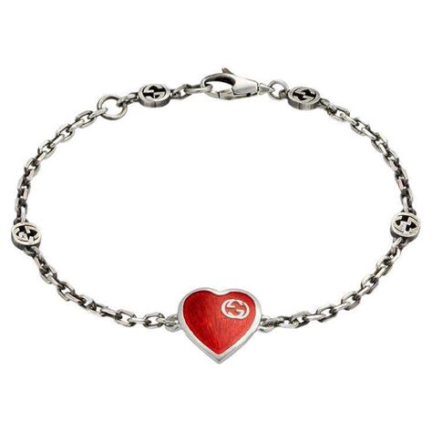 bracciale gucci cuore argento prezzo|Bracciale In Argento Gucci .